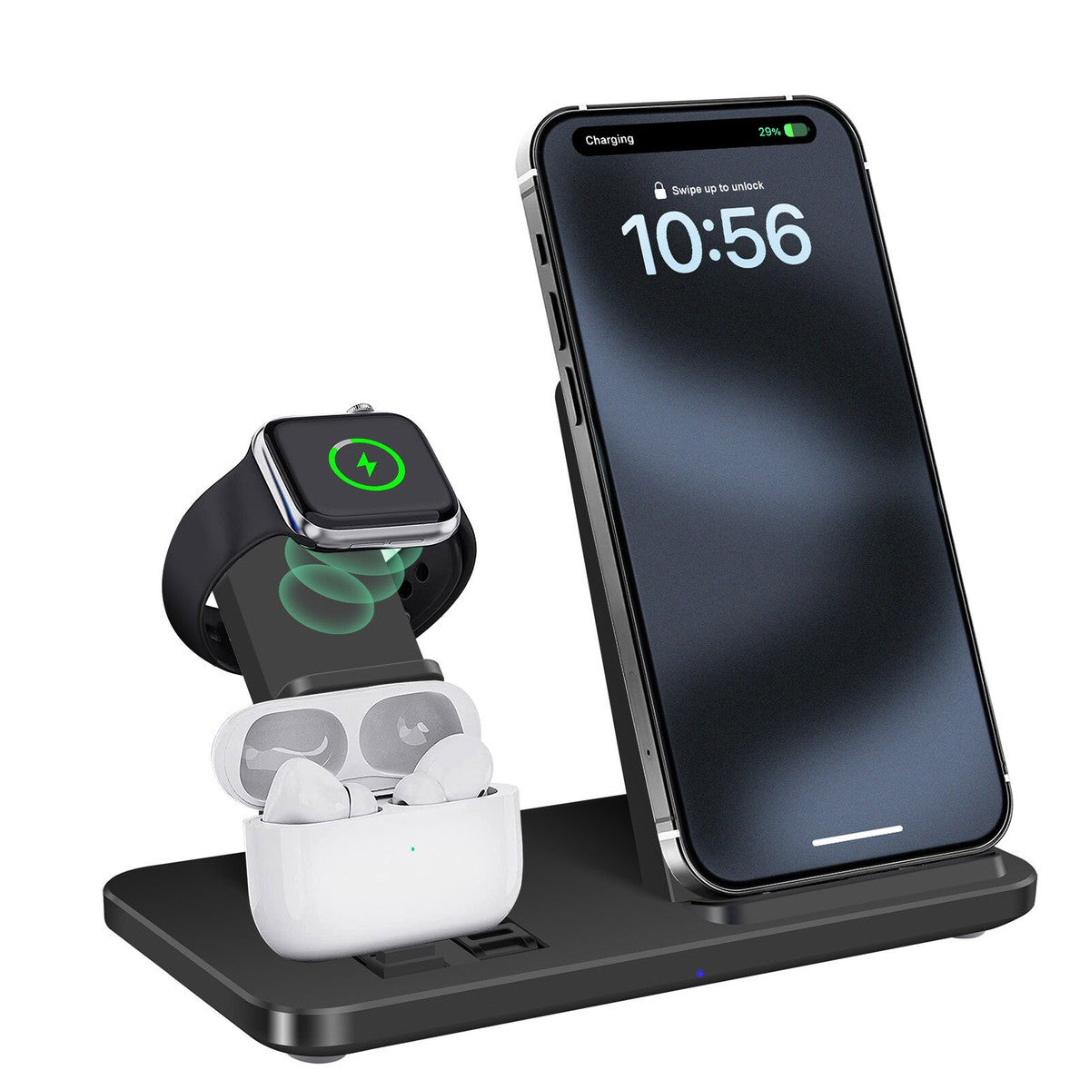 Wireless Charger Stand Dock 3 in 1 Fast Qi Wireless Charging Station for Multiple Devices Apple Watch Ultra/8/7/6/Se/5/4/3/2,Airpods Pro 2,Iphone 15/15 Plus/15 Pro Max/14/13/12/11/X/Pixel 7/Pixel 6