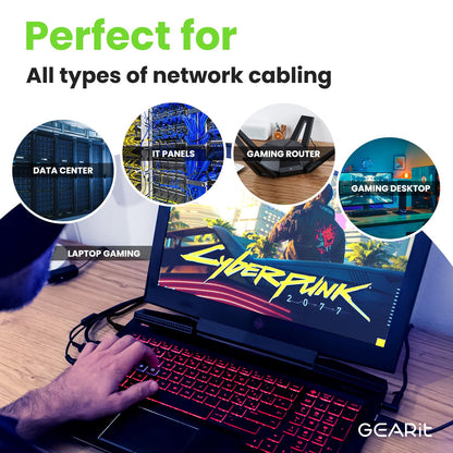 Cat 6 Ethernet Cable 5 Ft (24-Pack) - Cat6 Patch Cable, Cat 6 Patch Cable, Cat6 Cable, Cat 6 Cable, Cat6 Ethernet Cable, Network Cable, Internet Cable - Black 5 Feet