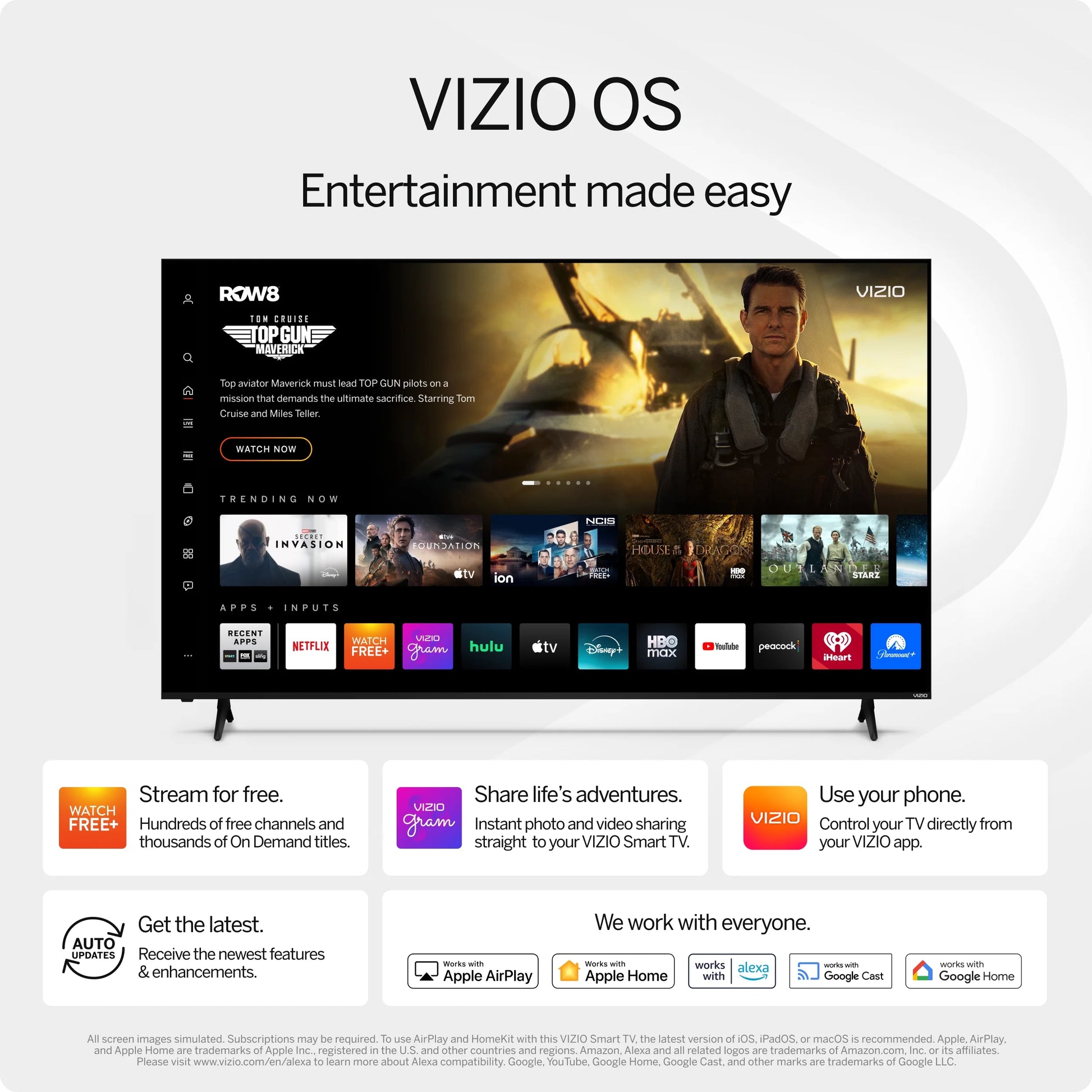 40" Class Full HD 1080P LED Smart TV (VFD40M-08)