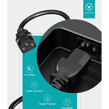 3 Prong AC Power Cord Cable Replacement for Electronics, TV, Computer, Printer, Radio, Monitor, Samsung, Dell, Vizio, LG, Asus, Laptop and More (10FT)